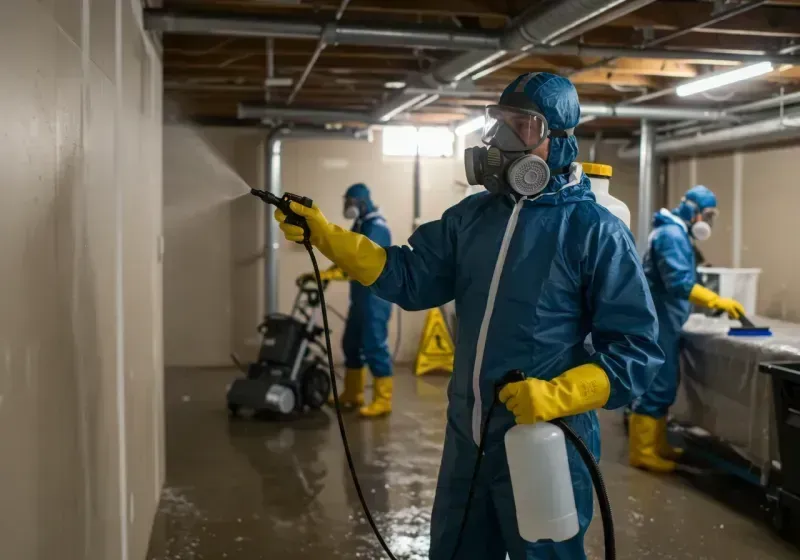 Basement Sanitization and Antimicrobial Treatment process in Windermere, FL